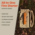 thumbnail image 3 of Fire Starter Survival Tool - All-in-One Flint and Steel Fire Starter Kit - Ferro Rod Fire Starter with 36" Waterproof Tinder Wick Rope and Steel Fire Striker - Patented Firestarter Small | Prepared4X, 3 of 8