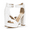 WHITE/PU, variant on Women's Party Dress Shoes Ankle Strap Wedding High Chunky Platform Heel Sandals WHITE/PU Size 7.5