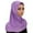 Purple, variant on Fgnfyis Women's Solid Color Elastic Hijab Headband Stretchable Fashionable Headwear Scarf Wrap Accessory Purple One Size