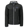 thumbnail image 2 of Men's-Cutter & Buck  Black Boise State Broncos Rainier Eco PrimaLoft Hooded Full-Zip Jacket, 2 of 3
