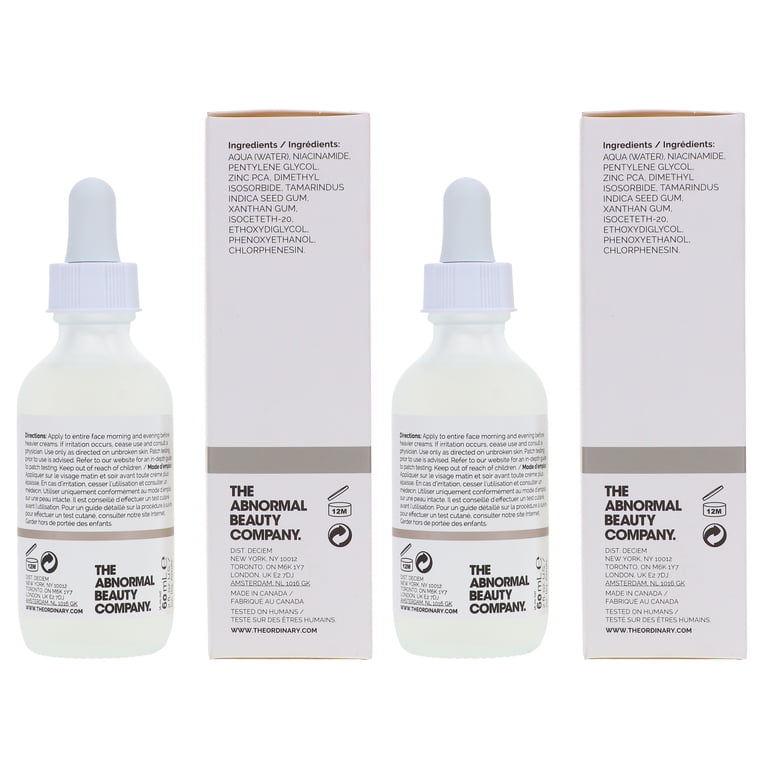 The Ordinary Niacinamide 10% + Zinc 1% 2 oz 2 Pack - Walmart.com