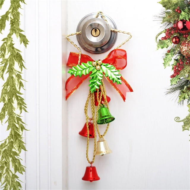 XWSHYW Adornos Colgantes Campanas de Navidad Adornos para Árboles de Navidad Ventanas de Centros Comerciales Adornos Colgantes Dobles para Fiestas