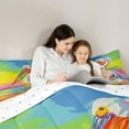 thumbnail image 5 of Feelyou Teens Cartoon Pelicans Full Size Comforter Sets, Ocean Sunset Bedding Sets, 3pcs, 5 of 8