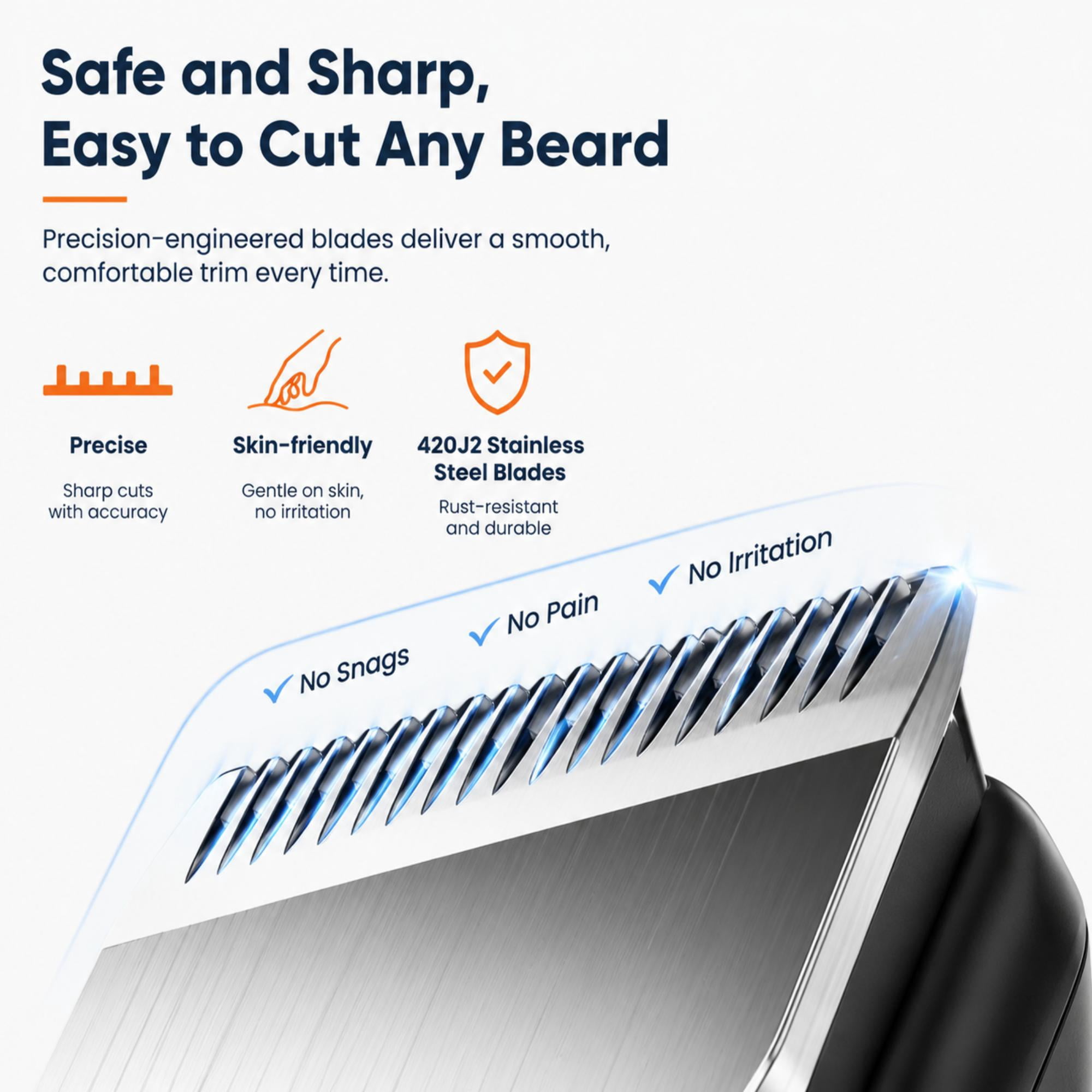 Manscape All-in-One Beard Trimmer for Men, Dual-Speed Electric Waterproof Razor Shaver for Mustache, Facial, Beard Styler, Mens Beard Grooming Kit with LED Display, Type-C Rechargable, Charging Dock