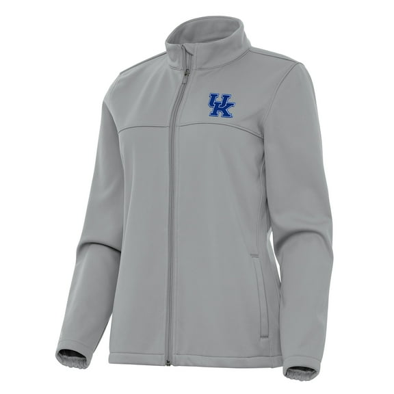 Women's Antigua Gray Kentucky Wildcats Links 2 Full-Zip Golf Jacket
