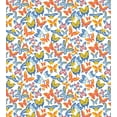 thumbnail image 3 of Butterfly Duvet Cover Set, Repetitive Style Spring Insects Flying Creatures on Plain Backdrop, Decorative 2 Piece Bedding Set with 1 Pillow Shams, Twin Size, Coral Yellow and Blue, by Ambesonne, 3 of 3
