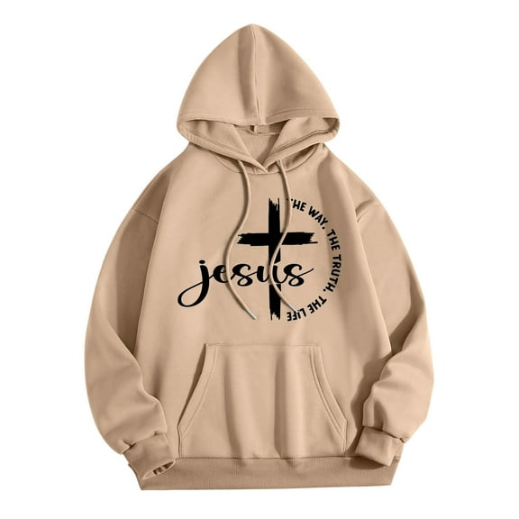 Hoodies Sweatshirt For Women Jesus Loves You Hoodies Letter Print Sweatshirt Oversized Pullover Hoodie Sweatshirt Fall Hoodies Trending Clothes