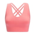 thumbnail image 4 of Everyday Bras for Women Sports Bra Padding Bra Packs Compression Sports Bras for Women Womens Bras Push up No Underwire No Wire Push up Bra Extra Support Sports Bras for Women Womens Push Pink L, 4 of 4