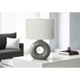 thumbnail image 2 of Lighting - 24"h - Table Lamp - Dark gray Ceramic - Ivory/Cream Shade, 2 of 3