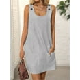 thumbnail image 2 of Summer Dress for Women Sleeveless Tank Dress with Pockets Casual Short A Line Dress Crewneck Sundress 2025 Black L, 2 of 7