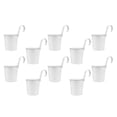 thumbnail image 1 of 10 macetas colgantes para balcón, decoración de pared, barandilla, valla y terraza. 10 blanco, 1 of 9