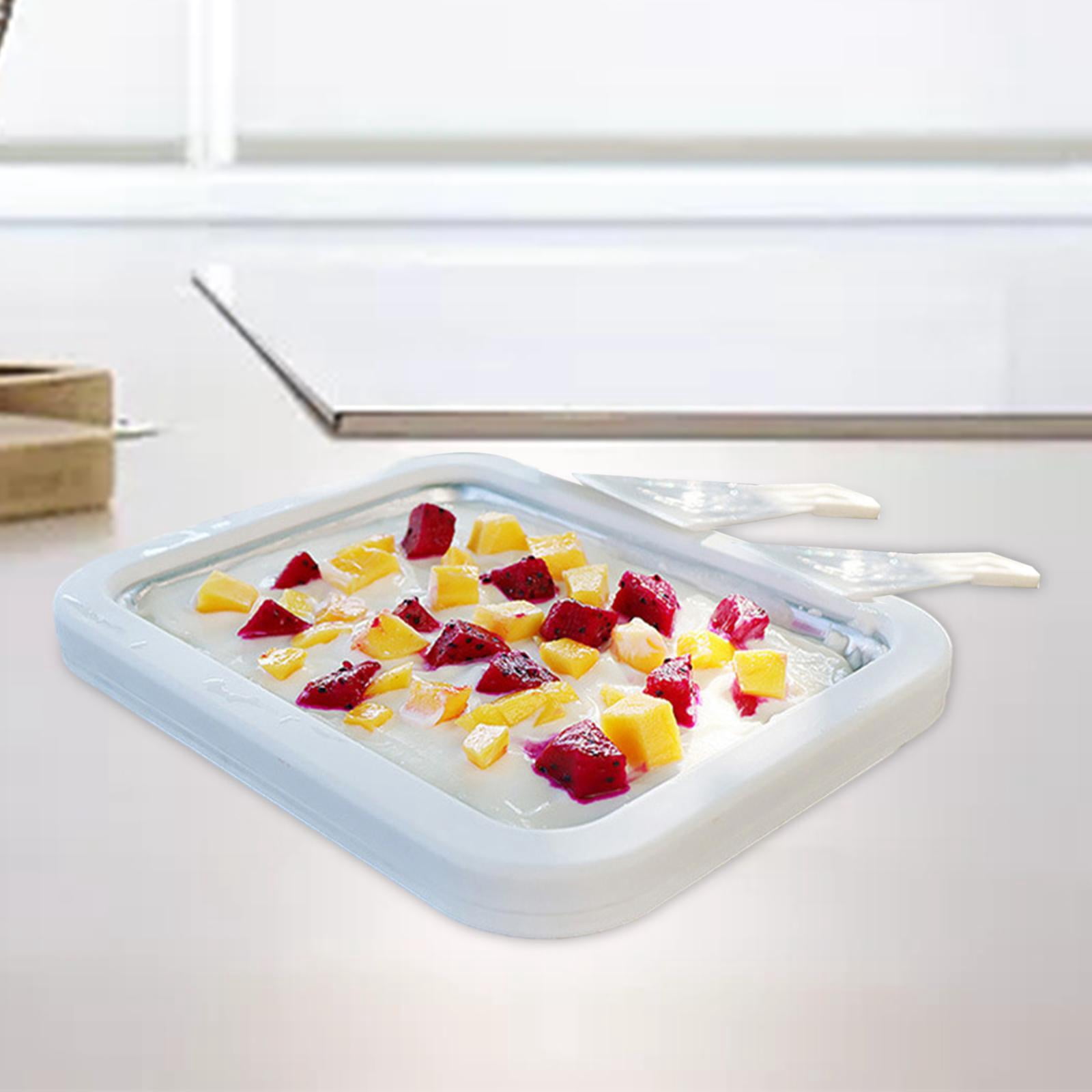 Fiocias Ice Cream Maker Pan Multifunctional DIY Yogurts Machine Kitchenware Yogurt Maker white