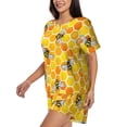 thumbnail image 2 of Bingfone Honeycombs Print Pajamas Sets for Women Soft Short-Sleeved Pjs with Lounge Shorts Two Piece Sleepwear, 2 of 8