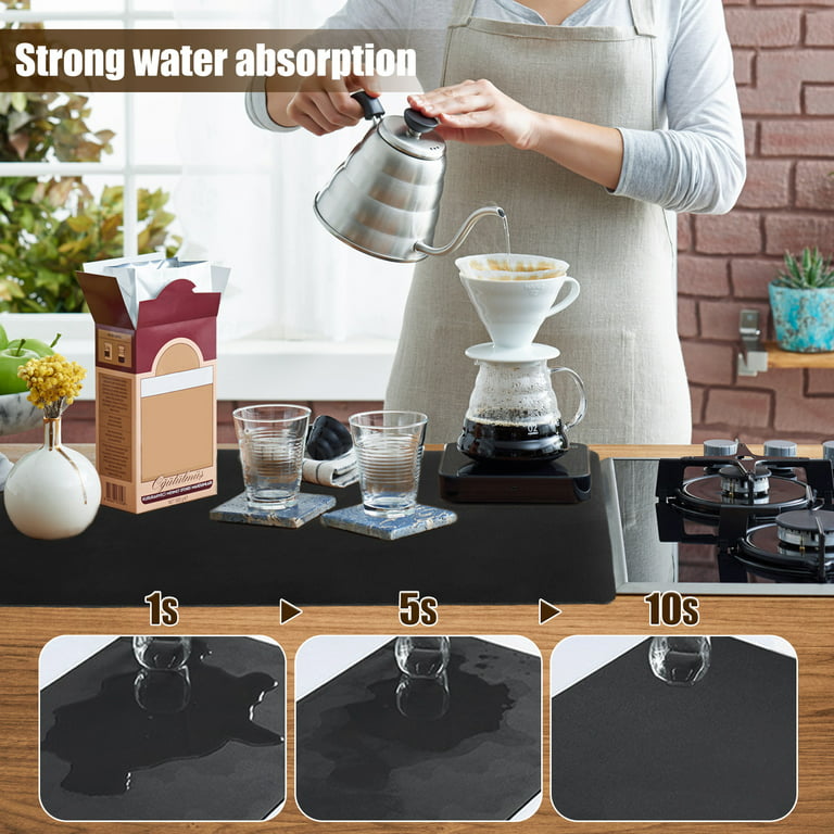 AMQTSLM Coffee Maker Mat for Countertops Fit for Keurig Coffee
