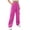Z78Hot Pink, variant on Women's Casual Wide Leg Cargo Pants Elastic Waist Drawstring Loose Trousers with Side Pockets for Yoga Gym Street Daily Wear Yellow S