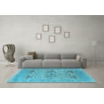 thumbnail image 3 of Ahgly Company Indoor Round Oriental Light Blue Industrial Area Rugs, 8' Round, 3 of 4
