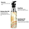thumbnail image 3 of Yayeee 33oz Insulated Water Bottle Double Wall Stainless Steel with Flip Straw Lid, Beige Clouds, 3 of 7