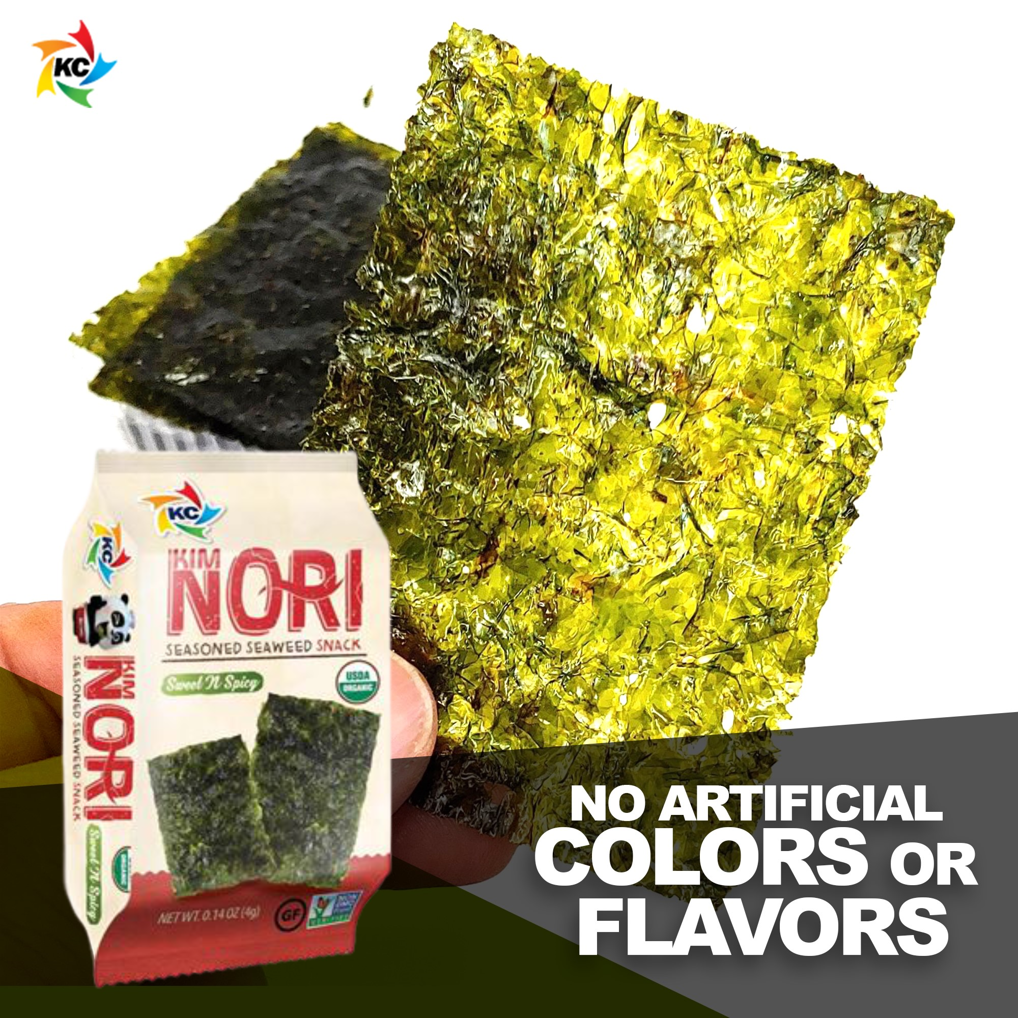 Organic Kimnori Seasoned Roasted Seaweed Snacks, Sweet 'N Spicy