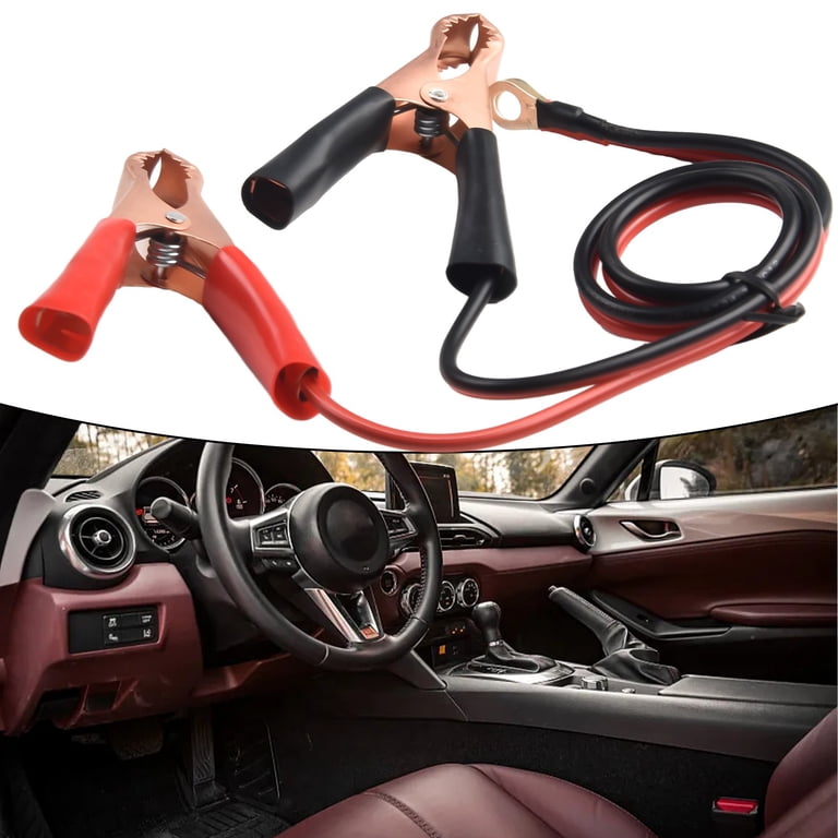 Heavy Duty 50A Battery Cable With Alligator Clips – For Power Inverter & More