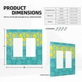 Blue White,Duplex Outlet Plate Switch Cover,Tile Pattern in Meander