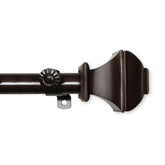 175" Dark Brown Solid Contemporary Maryland Curtain Rod