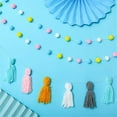 thumbnail image 3 of Pastel Rainbow Wall Decor Set Tassel Garland Pom Pom Ball String Banner Yarn Rainbow Wall Hanging for Girls Bedroom Party Classroom Decorations Toddler Nursery Playroom Kids Room Decor, 3 Pack, 3 of 4