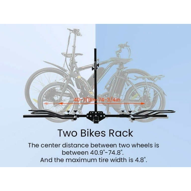 Kojem Universal 2-Bike Rack Hitch Mount Hauler for SUV, Car