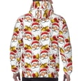 thumbnail image 7 of Naloa Santa Claus bells Men's Casual Hooded Collar Drawstring Hoodies Pullover Sweatshirts Casual Long Sleeve Shirts-Small, 7 of 7