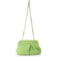 thumbnail image 4 of Straw Clutch Purse for Women Cloud Dumpling Pouch Straw Crossbody Shoulder Handbag Summer Beach Woven Bag（Green), 4 of 7