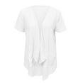 thumbnail image 7 of DQRPSEETB Ladies Tops Women's Summer Casual Cardigans US Size Loose Short Sleeve Tops Embroidered Tops for Women L, 7 of 7