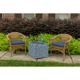 thumbnail image 4 of Casual Cushion Wicker Outdoor Chair Cushion, Sunbrella Fade & Water Resistant for Wicker Dining Chairs & Sunroom Seats, 19.5"W x 19.5"D, 2.5" thick, Reversible, Canvas Navy, 4 of 6