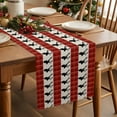thumbnail image 2 of Table Runner 70 Inch Long - Vintage Reindeer on LinenDecorative Table Scarf,Red Geometric PlaidDining Table Runners for Wedding Party Kitchen Dining Tables, 2 of 9