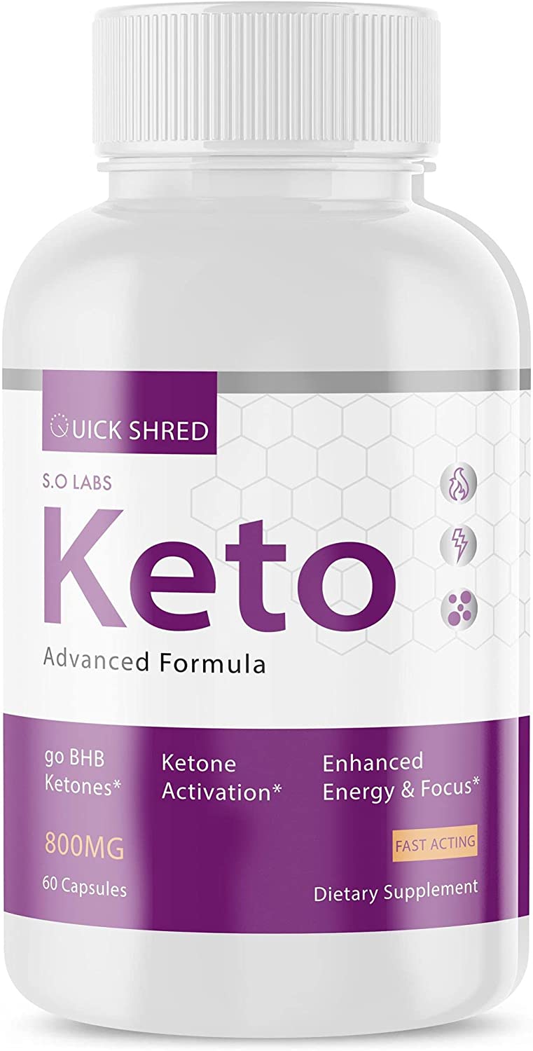 (1 Pack) Quick Shred Keto Pills Advanced Ketogenic Blend, Ketones