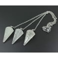 thumbnail image 2 of Angelstones Pendentif Reiki Chakra à Pointe Hexagonale en Quartz Blanc en Pierre Naturelle, 2 of 3