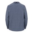 thumbnail image 4 of SiiRoh Men Elderly Adaptive Tee Shirts Open Back with Full Back Overlap Loose Long Sleeve Button-up Shirt for Daily Caring Blue Green L, 4 of 7