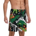 thumbnail image 2 of Sikiie Dinosaur Skeleton Mens Pajama Shorts, Lightweight Lounge Pant with Pockets Soft Sleep Pj Shorts for Men3X-Large, 2 of 6