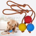 thumbnail image 3 of KAIYANG 2 bolas con cuerda de juguete para perros, pelota de goma sólida elástica duradera de 7 cm (azul + rojo), 6 cm azul y rojo, 3 of 5