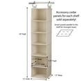 thumbnail image 2 of Household Essentials Cedarline 6-Shelf Hanging Closet Organizer, Heavy-Duty Cotton Canvas, Breathable, Versatile, Compact, Perfect for Rod or Wire Closets, Natural, 2 of 6