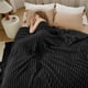 thumbnail image 4 of Cobija para Sofá, Sillón, Cama, Cobija de Cama Súper Suave de 230GSM con Rayas Negras para Oficina, Picnic, Viaje, Recámara, Cálida, Acogedora, Ligera, Decoración Del Hogar para Todas las Estaciones,, 4 of 7