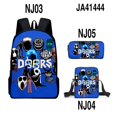 thumbnail image 1 of New Doors Roblox Figure Escape The Door School Bag Backpack Shoulder Bag Pencil Case Backpack Three-piece Set  Zipper Shoulders, 1 of 6