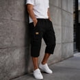 thumbnail image 2 of Mens Cargo Shorts Tactical Summer Relaxed Fit Bermuda Shorts Below the Knee Casual Travel Hiking Shorts, XL, 2 of 9