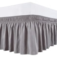Bed Skirt - Wrap Around Bed Skirts Elastic Dust Ruffles, Easy Fit ...