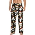 thumbnail image 2 of Goofa Cute Dog Panda Printed Soft Pajama Pants for Men, Wide Leg Comfy Casual Lounge Yoga Pants-Small, 2 of 9