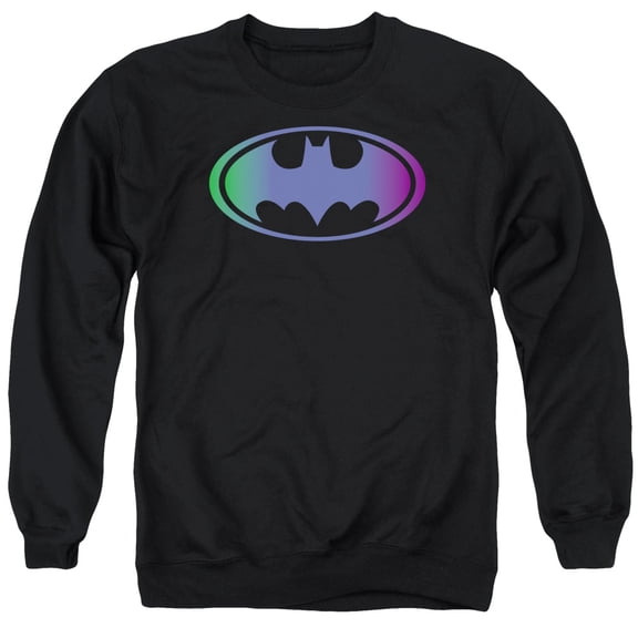 Batman Gradient Bat Logo Adult Crewneck Sweatshirt Black