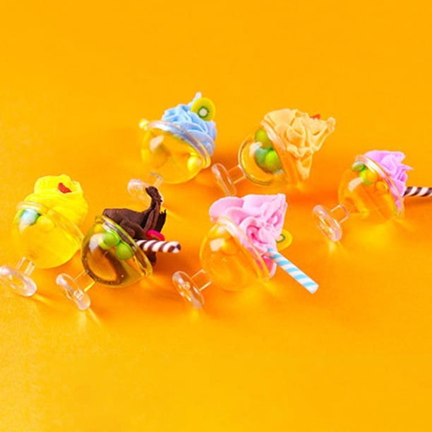 Mini Ice Cream Toy Dollhouse Ice Cream Realistic Convenient to Store heqiyong toy