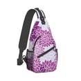 thumbnail image 2 of ZNDUO Sling Bag, Men Shoulder Backpack Small Cross Body Chest Sling Backpack-Vintage Purple Flower Pattern, 2 of 8