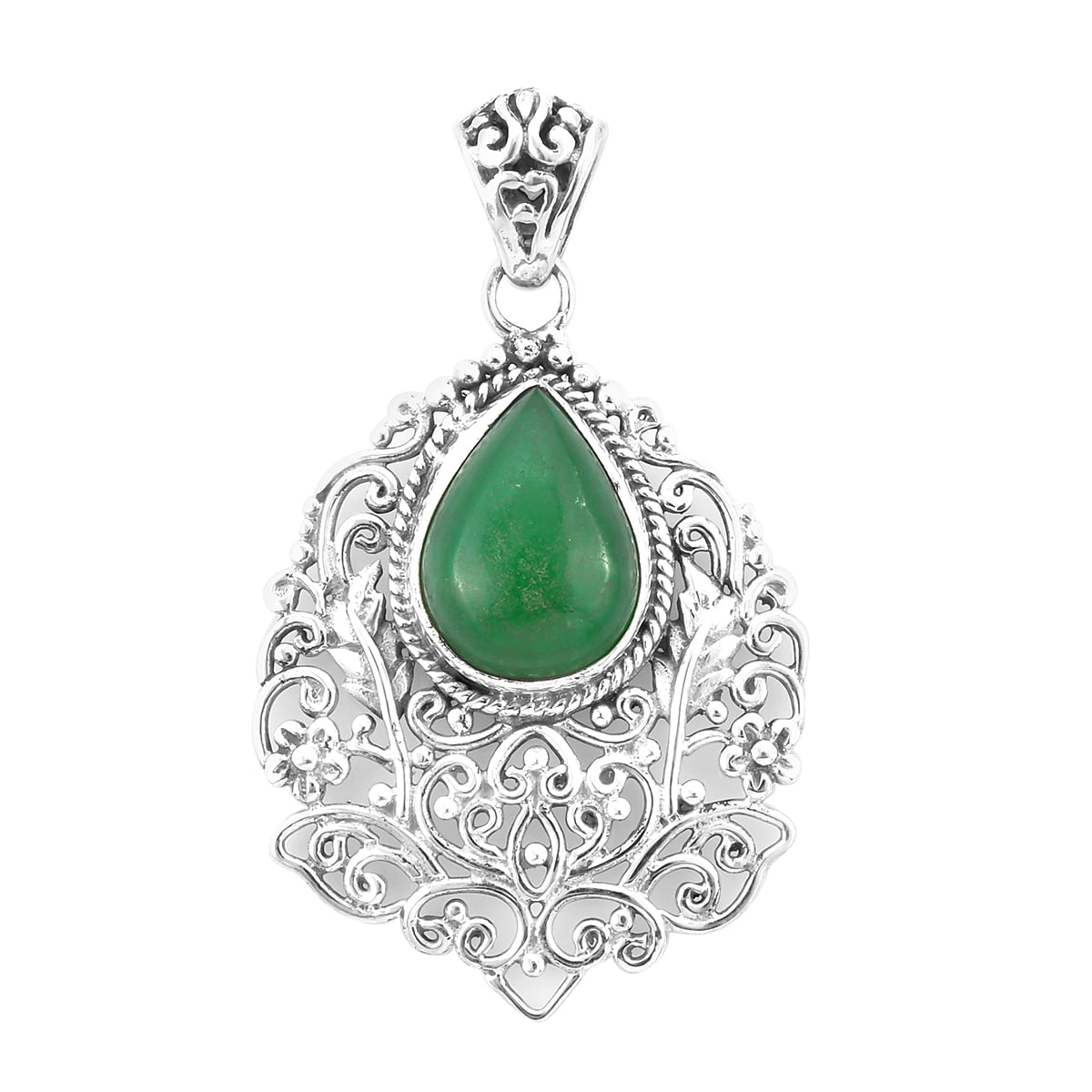 Shop LC BALI LEGACY 925 Sterling Silver Pear Green Jade