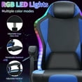 thumbnail image 3 of Aruwei Gaming Chair with RGB LED Lights, Ergonomic Massage Chair with Footrest, Lumbar Support for Video Games, 3 of 7