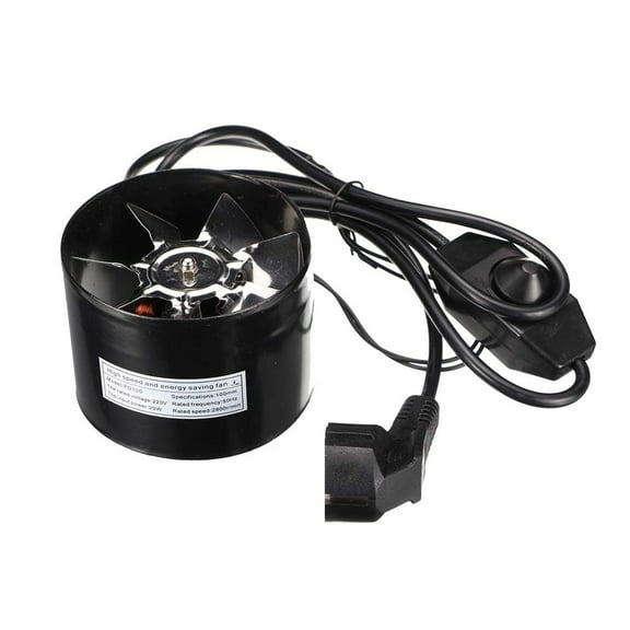 4 Inch Inline Duct Fan Air Ventilator Metal Pipe Ventilation Exhaust Fan Mini Extractor Bathroom Toilet Wall Fan Without