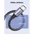thumbnail image 3 of Cable USB Tipo C UGREEN Negro Carga Rápida y Nylon Trenzado, 3 of 7
